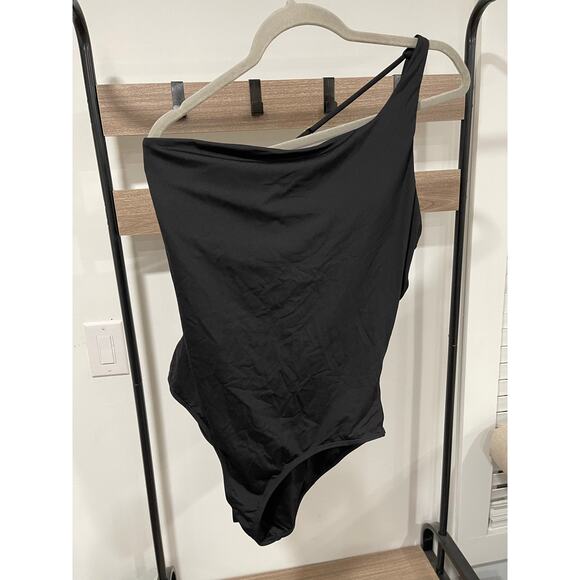 Andie Black One Shoulder Wyndwood One Piece Swim Extra Large - Picture 2 of 4